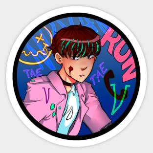 Taehyung BTS Run Sticker